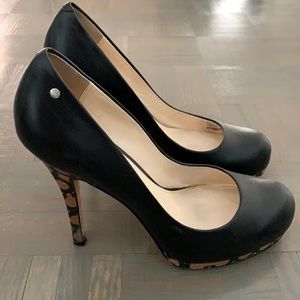 COACH black leather heels